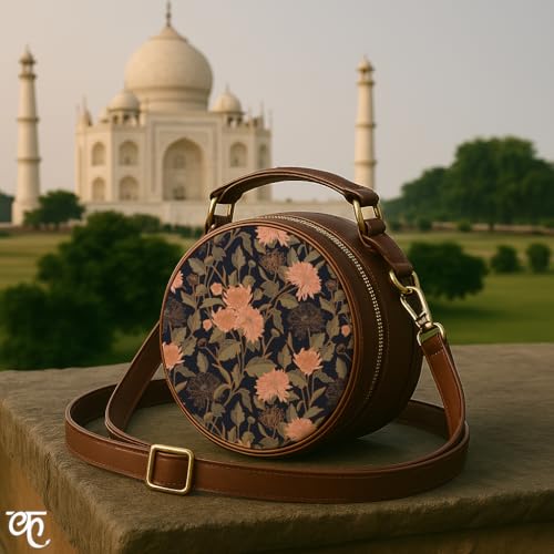 Kalankit Round Sling For Women | Travel Crossbody Bags | Side Bags With Adjustable Strap | Girls Daily Use Sling Bags (Blue.) - Image 3