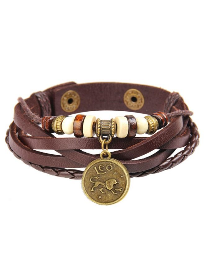 5esha 12 Constellations Beads Multilayer Bracelet with (Leo)