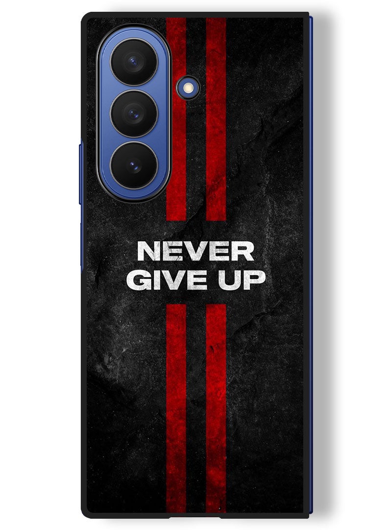 Theodor Case Compatible with Samsung Galaxy Z Fold 7 - 8 Inch Protection Shockproof Bumper Cover Never Give up stripes - Image 1