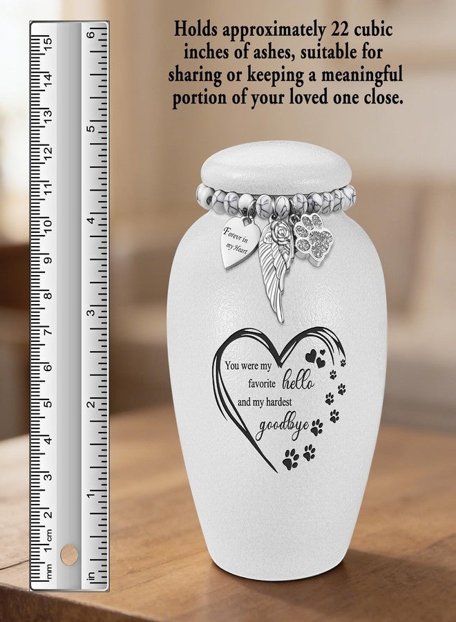 abooxiu Pet Urn for Dogs Cats 4.8 Inch Small Urn for Pet Ashes Cremation Keepsake Urns Ceramic Mini Urns for Ashes Pet Memorial Sympathy Gifts for Loss of Pets Dog Urns Cat Urns - Image 3