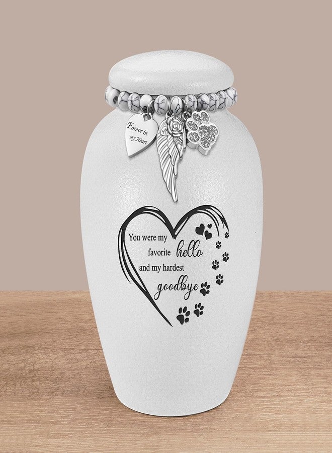 abooxiu Pet Urn for Dogs Cats 4.8 Inch Small Urn for Pet Ashes Cremation Keepsake Urns Ceramic Mini Urns for Ashes Pet Memorial Sympathy Gifts for Loss of Pets Dog Urns Cat Urns - Image 1