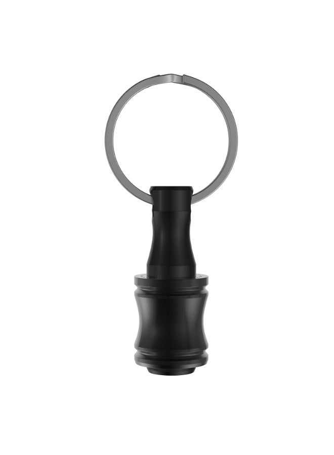 1/4inch Hex Shank Aluminum Alloy Screwdriver Bits Holder Extension Bar Drill Screw Adapter Change Keychain Portable（ black ）