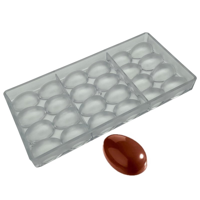 Goldbaking Polycarbonate Egg Chocolate Molds 24-Forms DIY Egg Mould (Mini 1.6inch) - Image 1