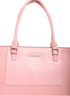 CAPRESE Caprese Fiona Self Design Light Pink Faux Leather Large Tote Handbag  - Image 2