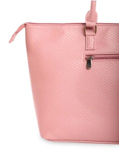 CAPRESE Caprese Fiona Self Design Light Pink Faux Leather Large Tote Handbag  - Image 5
