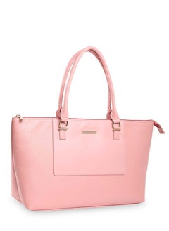 CAPRESE Caprese Fiona Self Design Light Pink Faux Leather Large Tote Handbag  - Image 3
