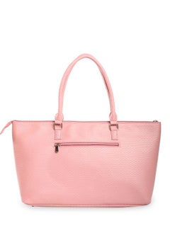 CAPRESE Caprese Fiona Self Design Light Pink Faux Leather Large Tote Handbag  - Image 4
