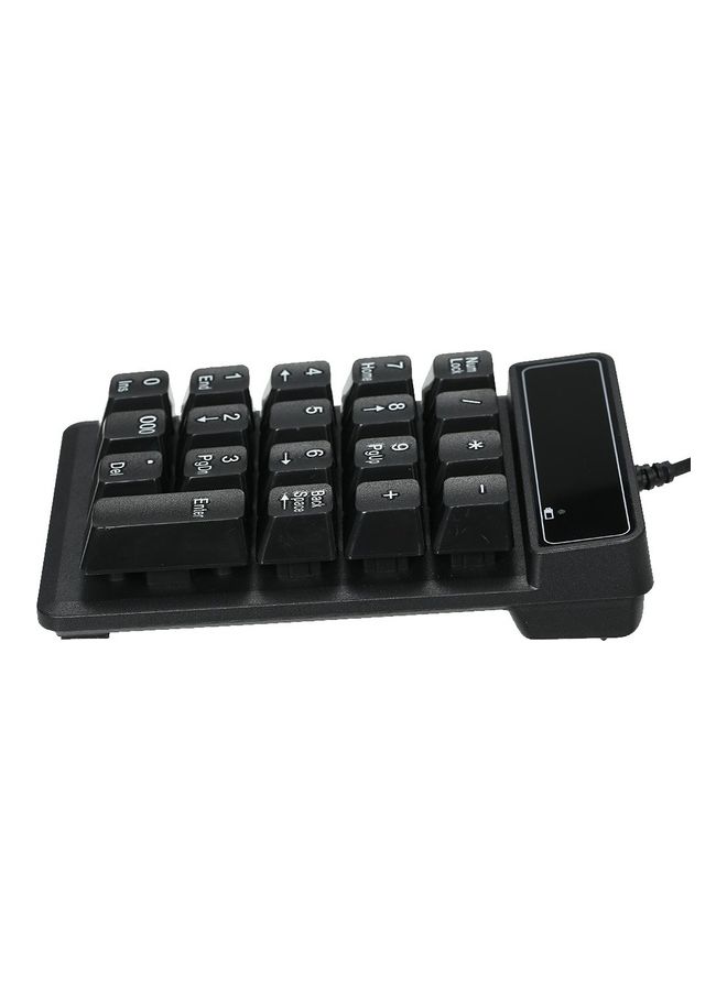 19 Keys Low Noise Mini Numeric Keypad Black