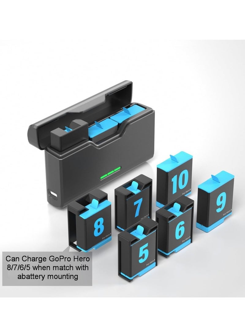 RATSAW Premium 3 Channel GoPro Battery Charger for Hero 11 to 5 Rapid Charging Multi Channel GoPro Compatible Charger Replacement Battery Charger for GoPro Cameras  - Image 5