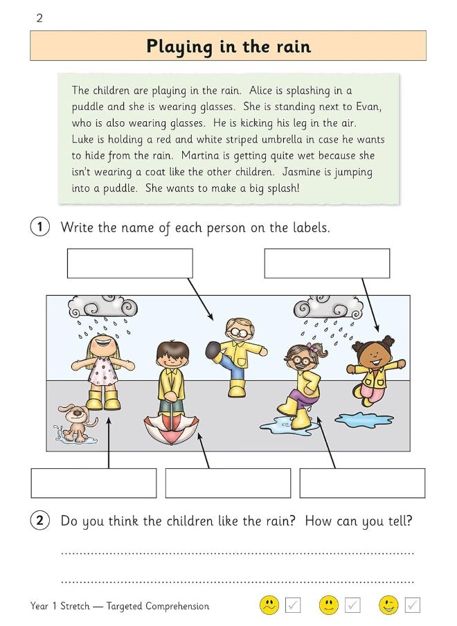 null - KS1 English Year 1 Stretch Reading Comprehension Targeted Question Book (with Answers) - Image 1
