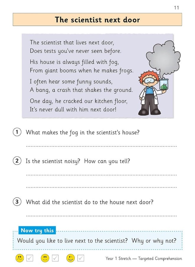 null - KS1 English Year 1 Stretch Reading Comprehension Targeted Question Book (with Answers) - Image 1