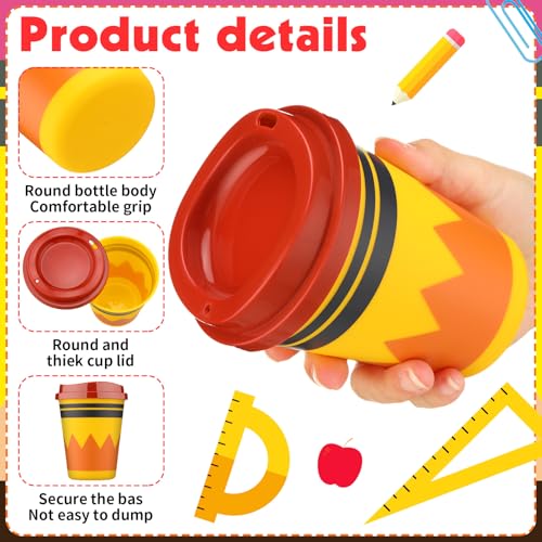 Skylety 12 Pcs End of Year Teacher Gifts Teacher Cups Gifts in Bulk 12oz Appreciation Tumblers Reusable Plastic Coffee Cups with Lids Classic - Image 3