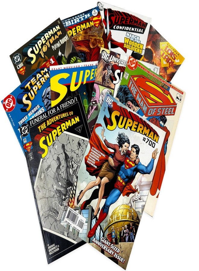 SCS Direct DC Superman Ultimate Comic Book Value Gift Set- 10 Different Super man Only Comics- Kid/Adult Friendly w No Dupes or Inappropriate Content- Holiday Pack for Movie, Graphic Novel, & Super Hero Fans - Image 1