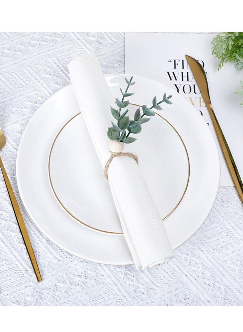 JOGAMS 6 Pack Napkin Rings, Eucalyptus Napkin Rings Wooden Napkin Rings Green Leaf Napkin Rings for Wedding Table Decor Birthday Party - Image 5