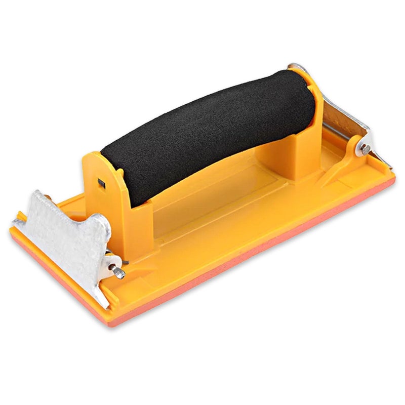 Hubaow Hand Sander Sandpaper Holder with Sponge Handle 7 x 35 inch Manual Hand Sanding Block for Drywall Wood Metal Furniture Polishing 1 Pack
