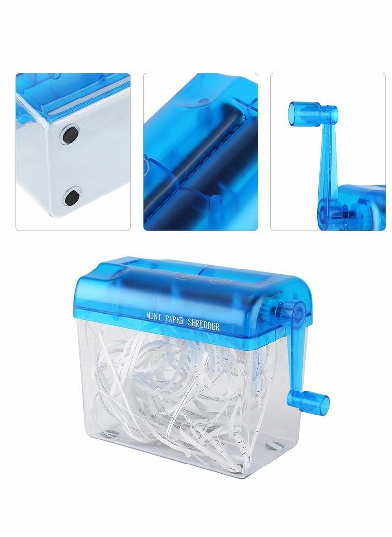 KASTWAVE - Mini Hand Shredder, Portable Cross-Cut Paper Shredder A6 Manual Paper Cut Shredder - Image 1
