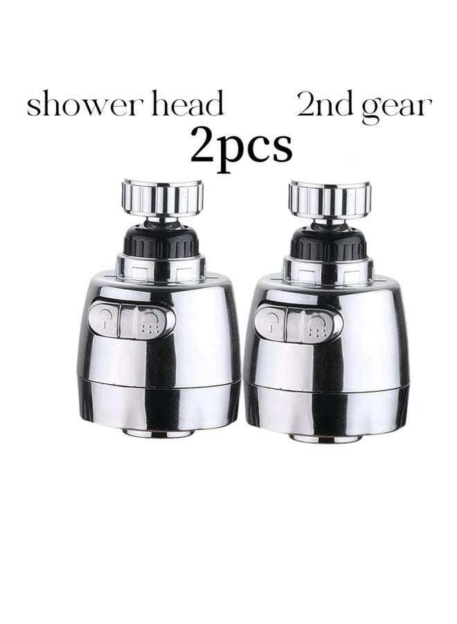2 Modes 360 Rotating Silvery Kitchen Faucet Sprayer Extender Water Saving Plastic - Image 1