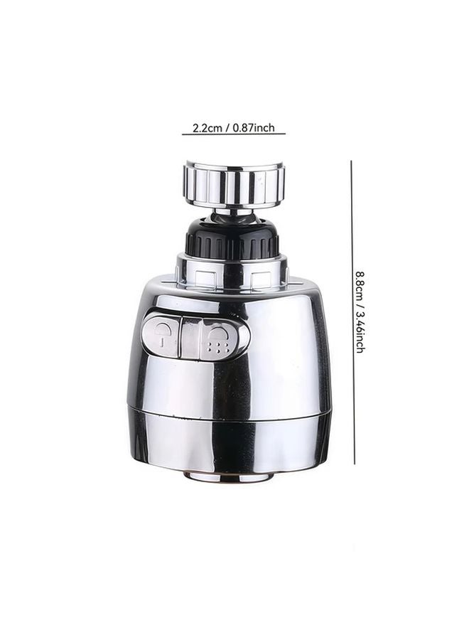 2 Modes 360 Rotating Silvery Kitchen Faucet Sprayer Extender Water Saving Plastic - Image 4