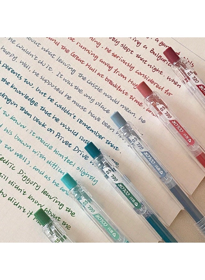 HPRT Pens 6-Piece Colored Pen Set, 0.5 mm Pens with Fine Bullet Tip for Writing, Note Taking, Journaling, School and Office Stationery (Morandi Colors) - Image 2