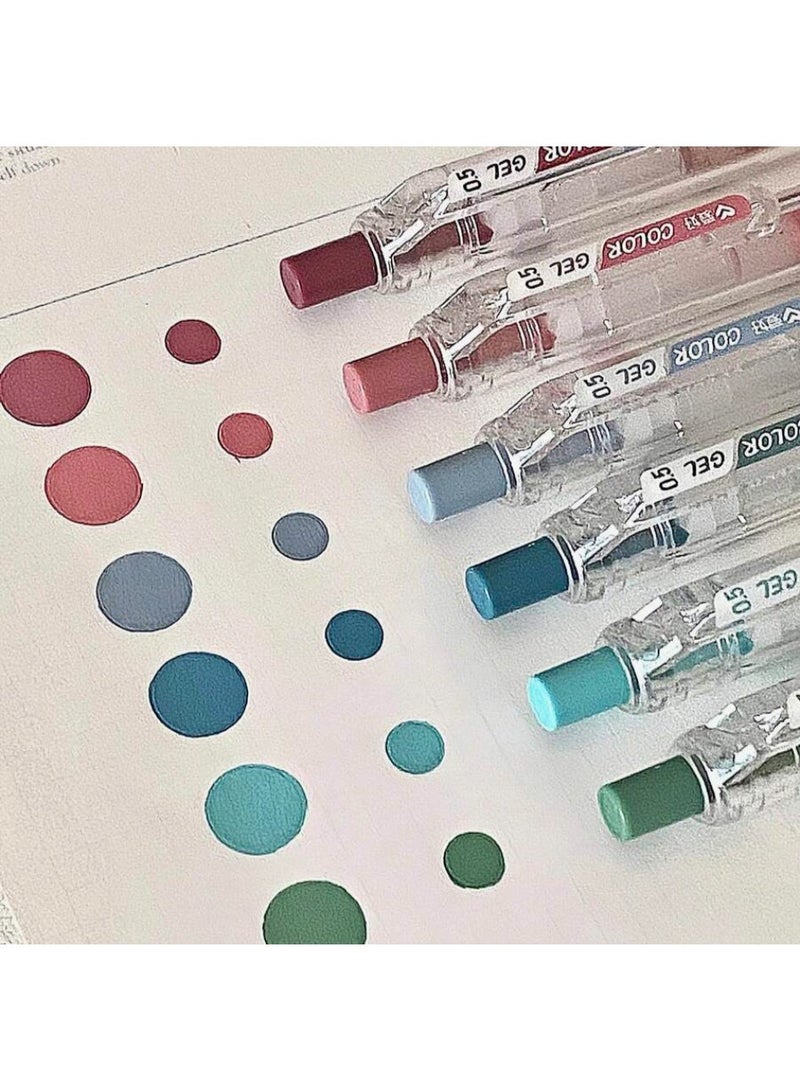 HPRT Pens 6-Piece Colored Pen Set, 0.5 mm Pens with Fine Bullet Tip for Writing, Note Taking, Journaling, School and Office Stationery (Morandi Colors) - Image 4