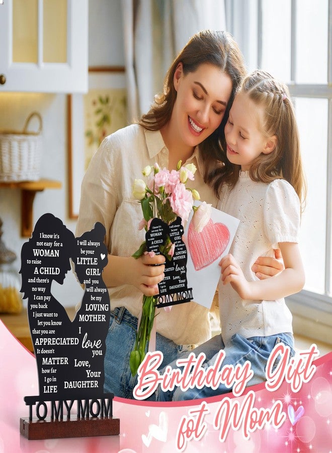 هدايا عيد ميلاد للأم من ابنتها، هدايا عيد الأم للأم، لافتة عيد الأم من الأكريليك الأسود هدية للأم من ابنتها، هدايا مميزة للأم والزوجة - Image 5