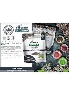 SuperLife  Organic Chia Seeds Superseed 5G Of Dietary Fiber Per Serving Use In Smoothies, Desserts And Baking 454 Gm  - Image 3