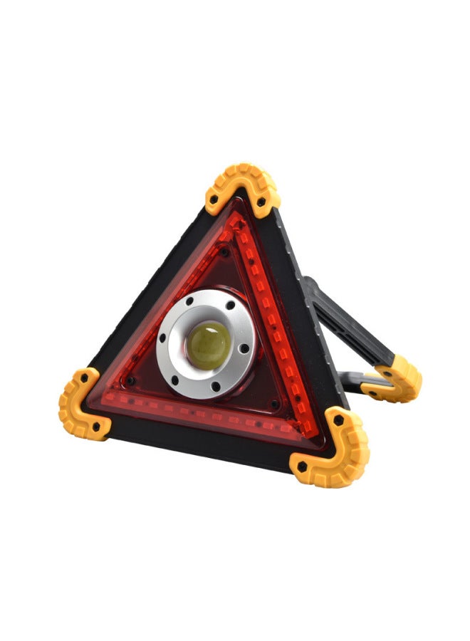 Loquat Outdoor Triangle Frame Safety Red Warning Led Multi-function Car Emergency Light Solar Charging Work Light Vehicle Accessories-Color:LL301 Single Lamp - Image 2
