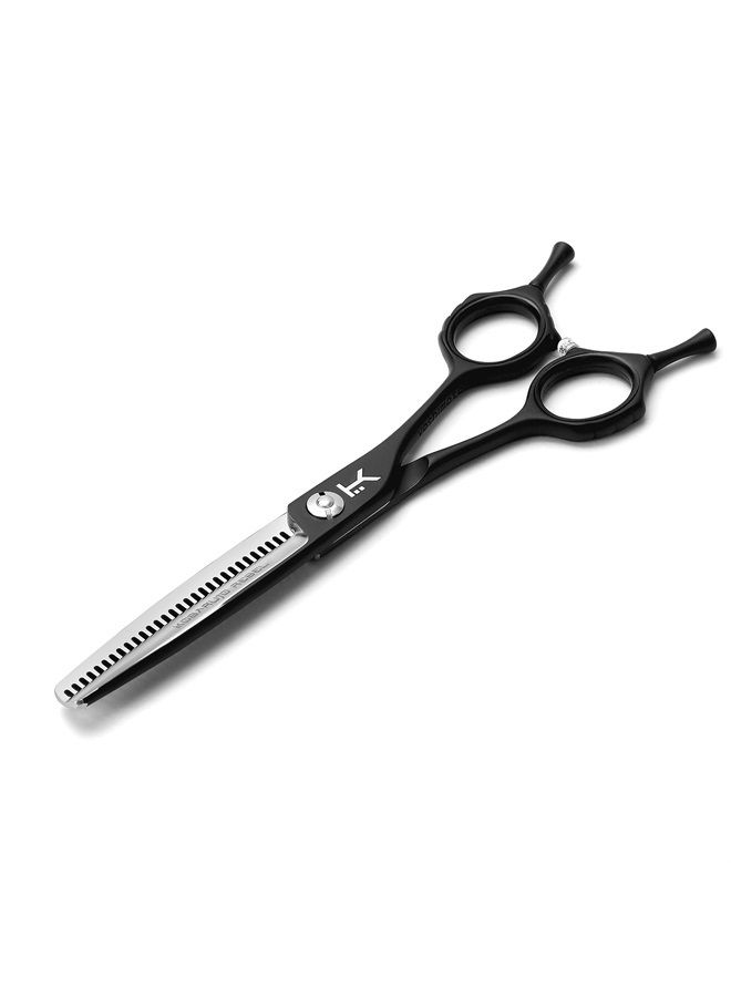 Kobaruto Very Sharp Kobaruto - Rebel - 440c Silver Black Cobalt 6" 35% Cut Ratio Hair Thinning Shears Scissors for Stylists and Barbers - Image 1