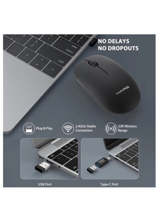 Haing فأرة بصرية لاسلكية 2.4G - Image 4