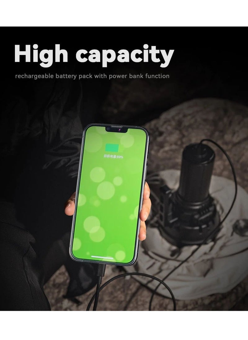 Generic - SR 32 Worlds Brightest Flashlight 120,000 Lumens, Rechargeable Flashlights High Lumens,Cree XHP70.2 LEDs Powerful Flashlight with OLED Display,8 Modes,Handle, PD 100W Type-C Fast Charging camping - Image 1