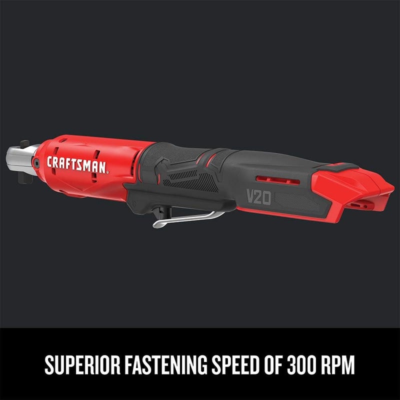 CRAFTSMAN V20 Cordless Ratchet Wrench 38 inch Drive 300 RPM up to 35 ftlbs of Torque Bare Tool Only CMCF930B - Image 5