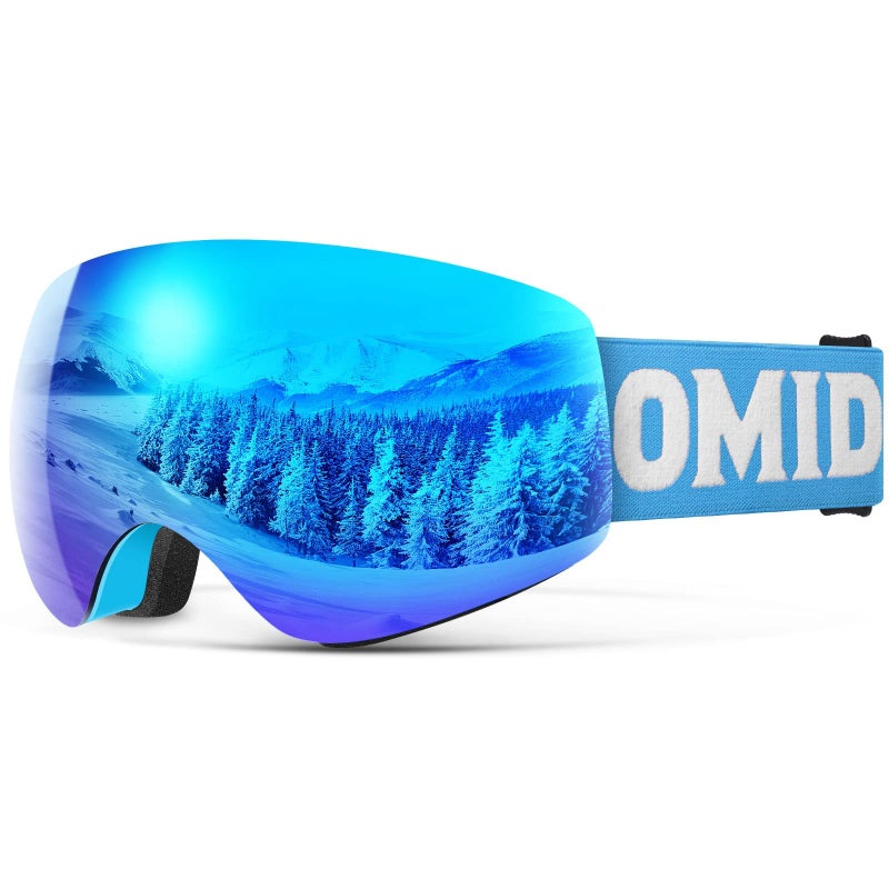 OMID Kids Ski Goggles, Z1 Anti-fog UV Protection Snow Goggles Frameless OTG Snowboard Goggles for Boys Girls Youth - Image 1