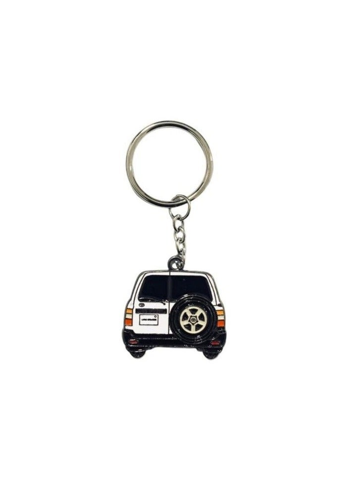 Toyota Land Cruiser Designed Keychain White - Image 1