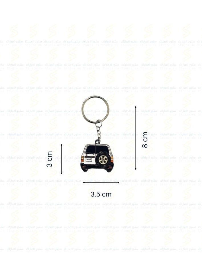 Toyota Land Cruiser Designed Keychain White - Image 2
