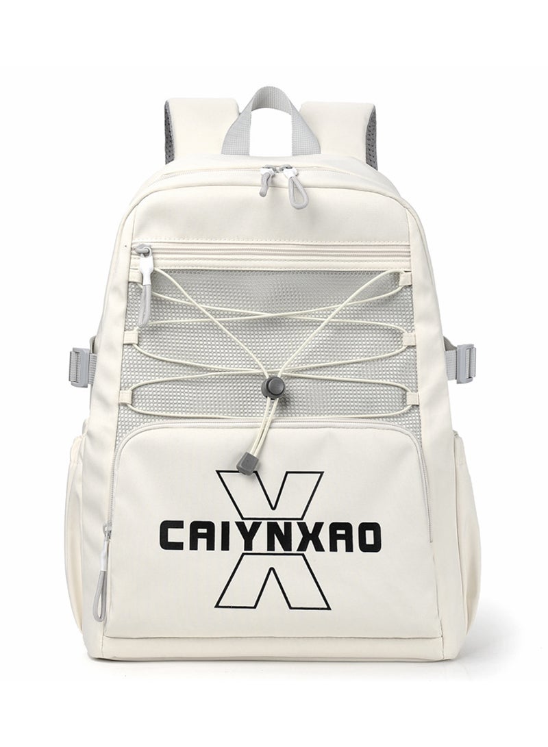 Sharpdo White Carry on Backpack For Women Men Waterproof College Gym Backpack Lightweight Small Travel Backpack Rucksack Casual Daypack Laptop Backpacks Hiking BackpackW - Image 1