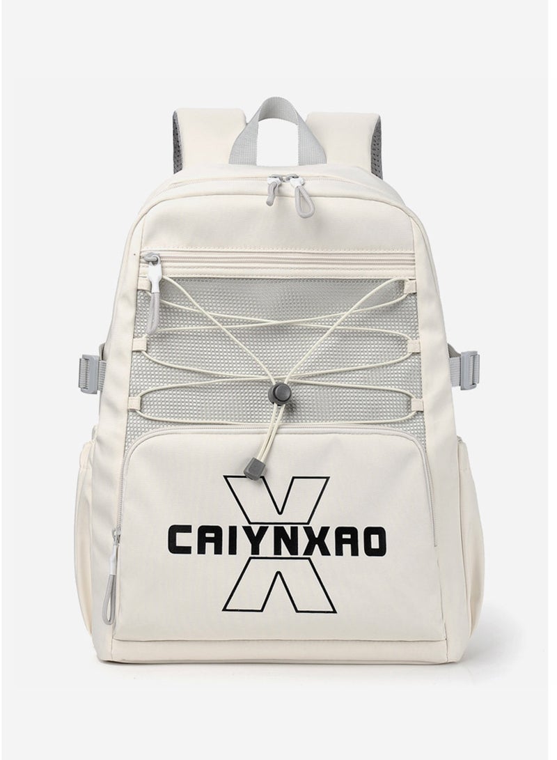 Sharpdo White Carry on Backpack For Women Men Waterproof College Gym Backpack Lightweight Small Travel Backpack Rucksack Casual Daypack Laptop Backpacks Hiking BackpackW - Image 4