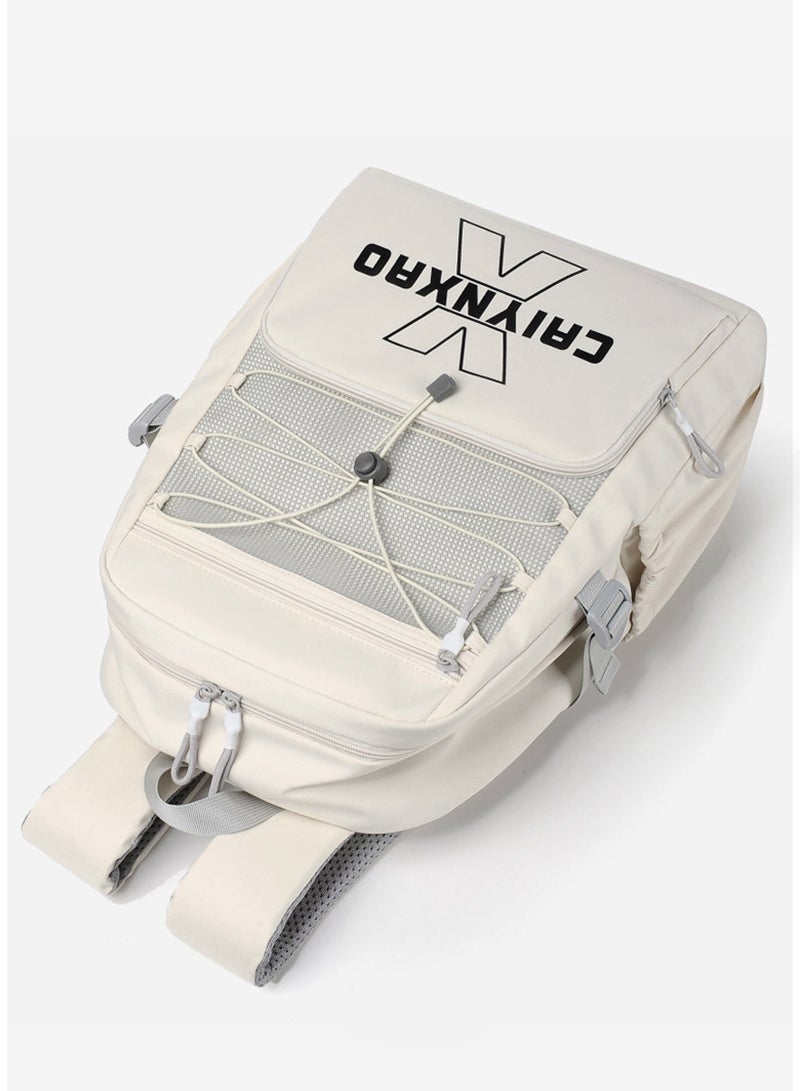 Sharpdo White Carry on Backpack For Women Men Waterproof College Gym Backpack Lightweight Small Travel Backpack Rucksack Casual Daypack Laptop Backpacks Hiking BackpackW - Image 2