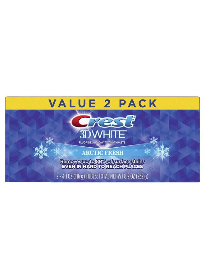 Crest 3D White Fluoride Anticavity Toothpaste Arctic Fresh Value Ea 4.1 Ounce (2Pack) - Image 2