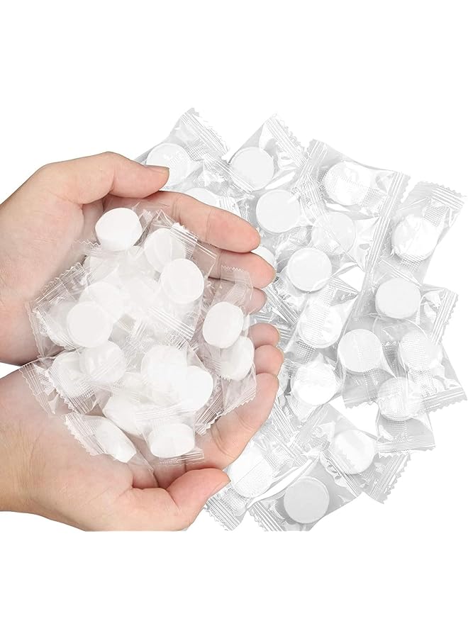 Zaboon مناديل مضغوطة، مناديل قطنية مضغوطة قابلة للاستخدام مرة واحدة من أجرون، مناشف مضغوطة صغيرة، مناديل وجه مضغوطة ناعمة بعملة، مناديل يد مضغوطة في عبوة فردية للسفر، المنزل، والتخييم - Image 1