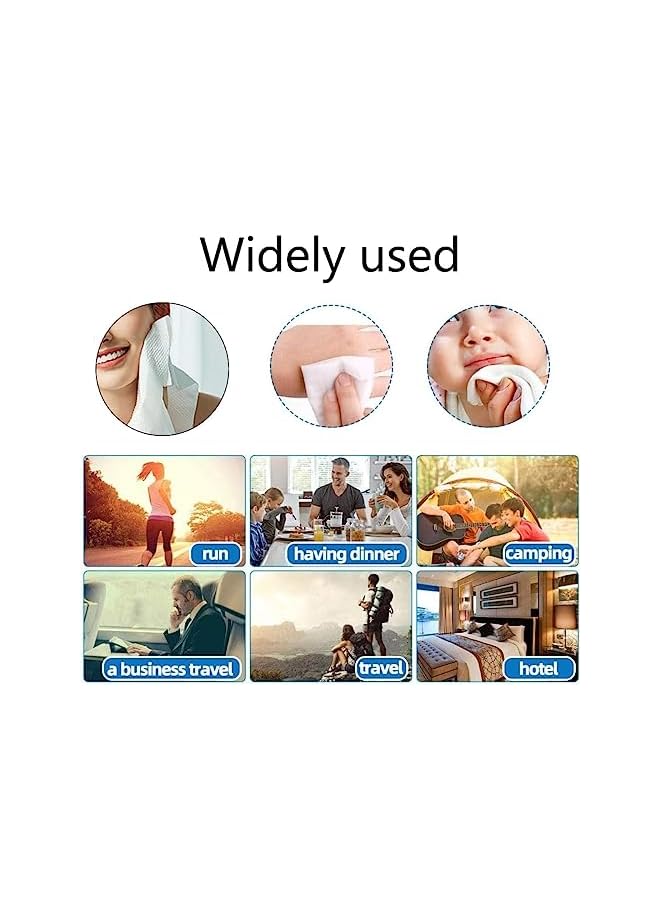 Zaboon مناديل مضغوطة، مناديل قطنية مضغوطة قابلة للاستخدام مرة واحدة من أجرون، مناشف مضغوطة صغيرة، مناديل وجه مضغوطة ناعمة بعملة، مناديل يد مضغوطة في عبوة فردية للسفر، المنزل، والتخييم - Image 2