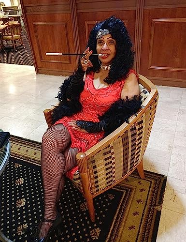 NeeMee Plus Size 1920s Vintage Fringed Gatsby Sequin Beaded Tassels Hem Flapper Dress for Women (Red, Small) - Image 5