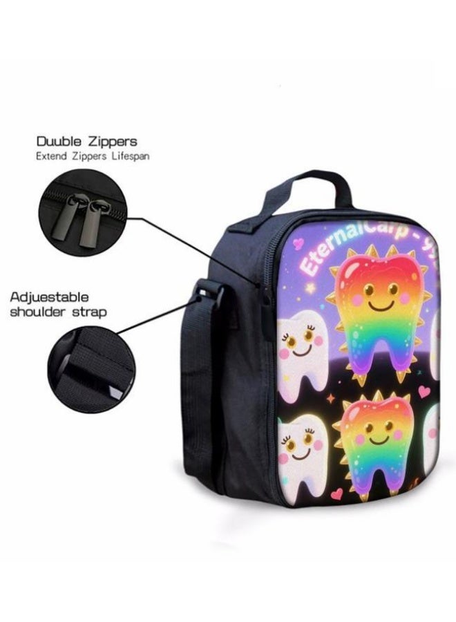 Bright Li Fire Shoulder + hand-held + stationery bag | Cartoon bag 3-piece set, easy to cope with various occasions (available for students, children, friends' outings, mountain climbing, school, etc.) | Back to school season/holiday gifts - 97 - Image 3
