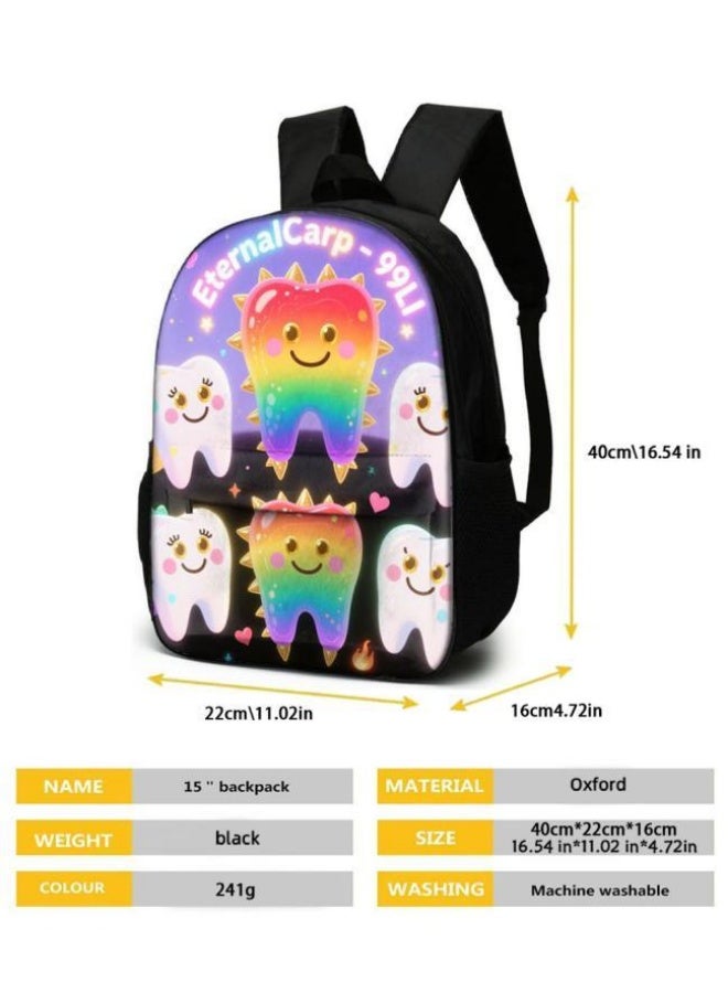 Bright Li Fire Shoulder + hand-held + stationery bag | Cartoon bag 3-piece set, easy to cope with various occasions (available for students, children, friends' outings, mountain climbing, school, etc.) | Back to school season/holiday gifts - 97 - Image 5