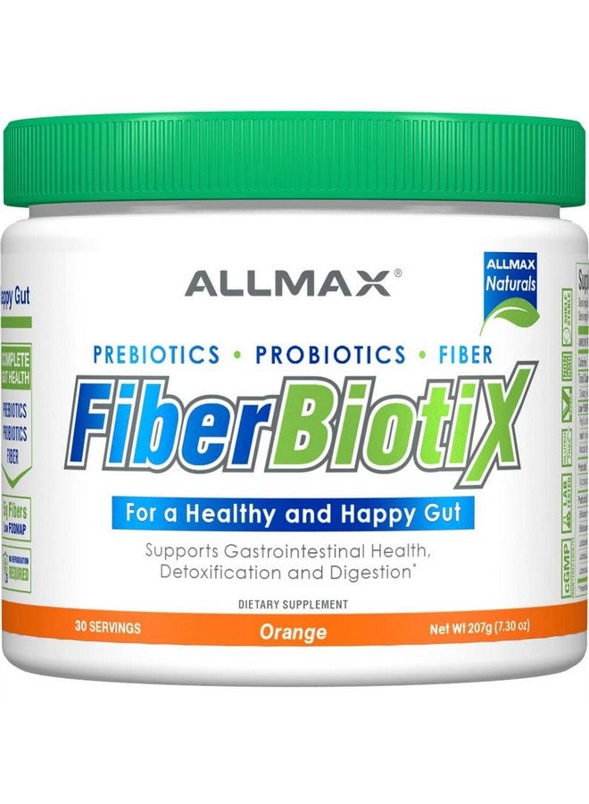ALLMAX Naturals - FiberBiotix - Supports Gastrointestinal Health, Detoxification and Digestion for a Healthy and Happy Gut (207g, Orange) - Image 1
