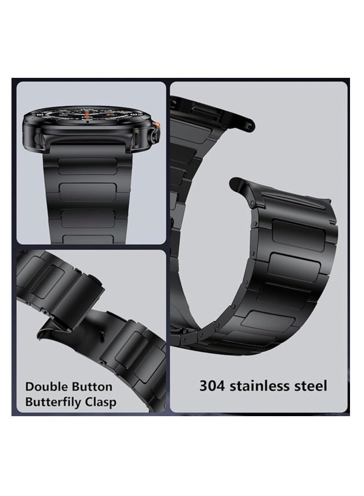 TIGER Stainless Steel Band Compatible with Galaxy Watch Ultra 47mm (2024) – No Gap Business Metal Replacement Strap for Samsung Galaxy Watch 7 Ultra 47mm – Premium Adjustable Wristband for Men – Durable & Stylish Black - Image 3