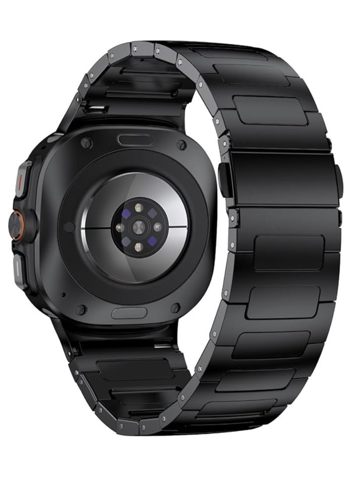 TIGER Stainless Steel Band Compatible with Galaxy Watch Ultra 47mm (2024) – No Gap Business Metal Replacement Strap for Samsung Galaxy Watch 7 Ultra 47mm – Premium Adjustable Wristband for Men – Durable & Stylish Black - Image 5
