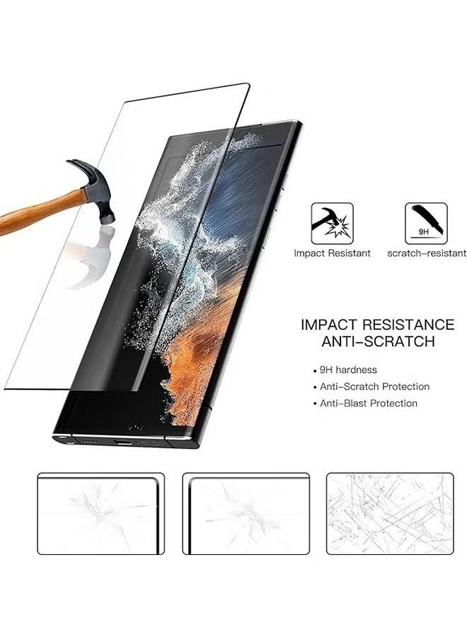 Samsung Galaxy S23 Ultra 5G Screen Protector, 9H Tempered Glass Screen Protector for Samsung Galaxy S23 Ultra 5G, Support Fingerprint Unlock, Case Friendly, Anti-Scratch Film - Image 3