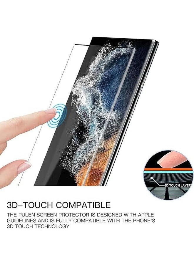 Samsung Galaxy S23 Ultra 5G Screen Protector, 9H Tempered Glass Screen Protector for Samsung Galaxy S23 Ultra 5G, Support Fingerprint Unlock, Case Friendly, Anti-Scratch Film - Image 4