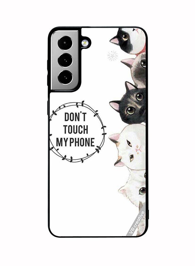 VR CREATIVE Protective Case Cover For Samsung Galaxy S21 FE 5G Cats Dont Touch My Phone Design Multicolour - Image 1