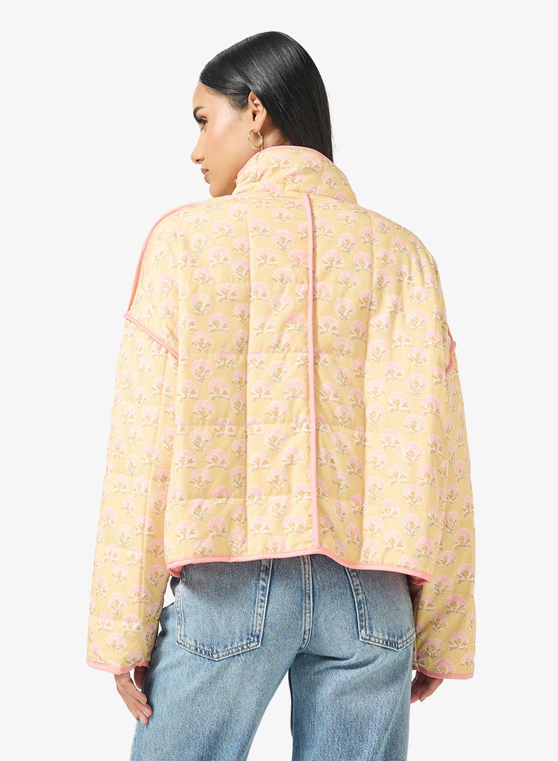 جينجر جاكيت مبطن بنقشة الزهور الصغيرة - Image 2